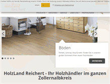 Tablet Screenshot of holzland-reichert.de